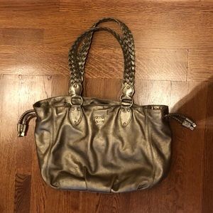 Michael Kors pewter handbag/tote